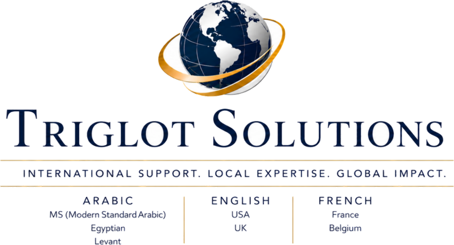 Triglot Solutions, Arabic, English and French